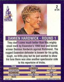 1999 Cadbury Classic Grabs 98 #2 Damien Hardwick Back